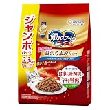【ジャンボパック】銀のスプーン キャットフード ドライ 贅沢うまみ仕立て 食事の吐き戻しを軽減 まぐろ･かつお･煮干し･白身魚･しらす味 2.3kg 国産 ユニチャーム