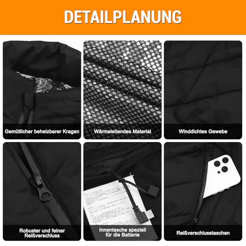 MeetHoo Herren Weste Steppweste Outdoorwesten Daunenweste Freizeit Jacke Ärmellose Fleece Sportweste für Männer Laufen Golf Wandern Reiten