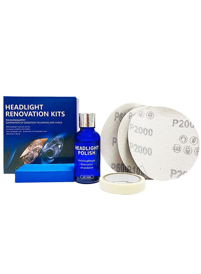 Yameem يميمCar Headlight Repair Agent Wipe New Headlight Restore Taillight Repair Kit-Set