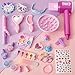 Golray Hair Styling Doll Head Makeup Kit Nail Art Girls Toys,Hair Salon Toy/ Real Cosmetics Nail Polish,Hairdryer Curling Iron Stylist Play Toy Princess Girl Birthday Gifts 3 4 5 6 7 8+ Years Old