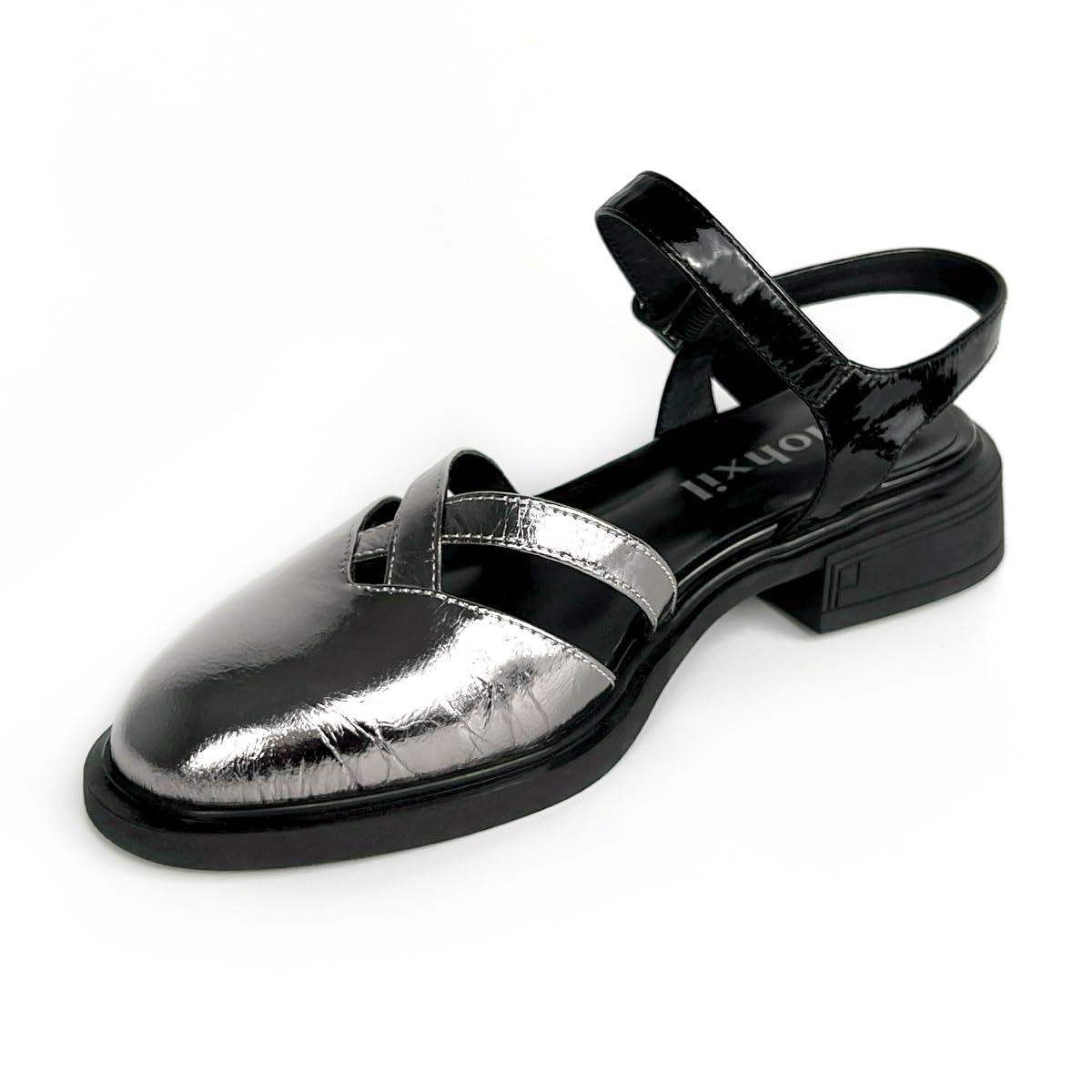 Hohxil Sandaletten Damen mit 9cm Blockabsatz Elegante Sommer