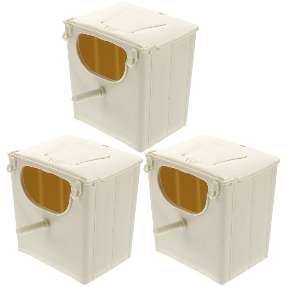 Veemoon 3pcs Finch Nesting Box Bird Incubation Box for Parrots Lovebirds Finches for Breeding Nesting Garden to Clean