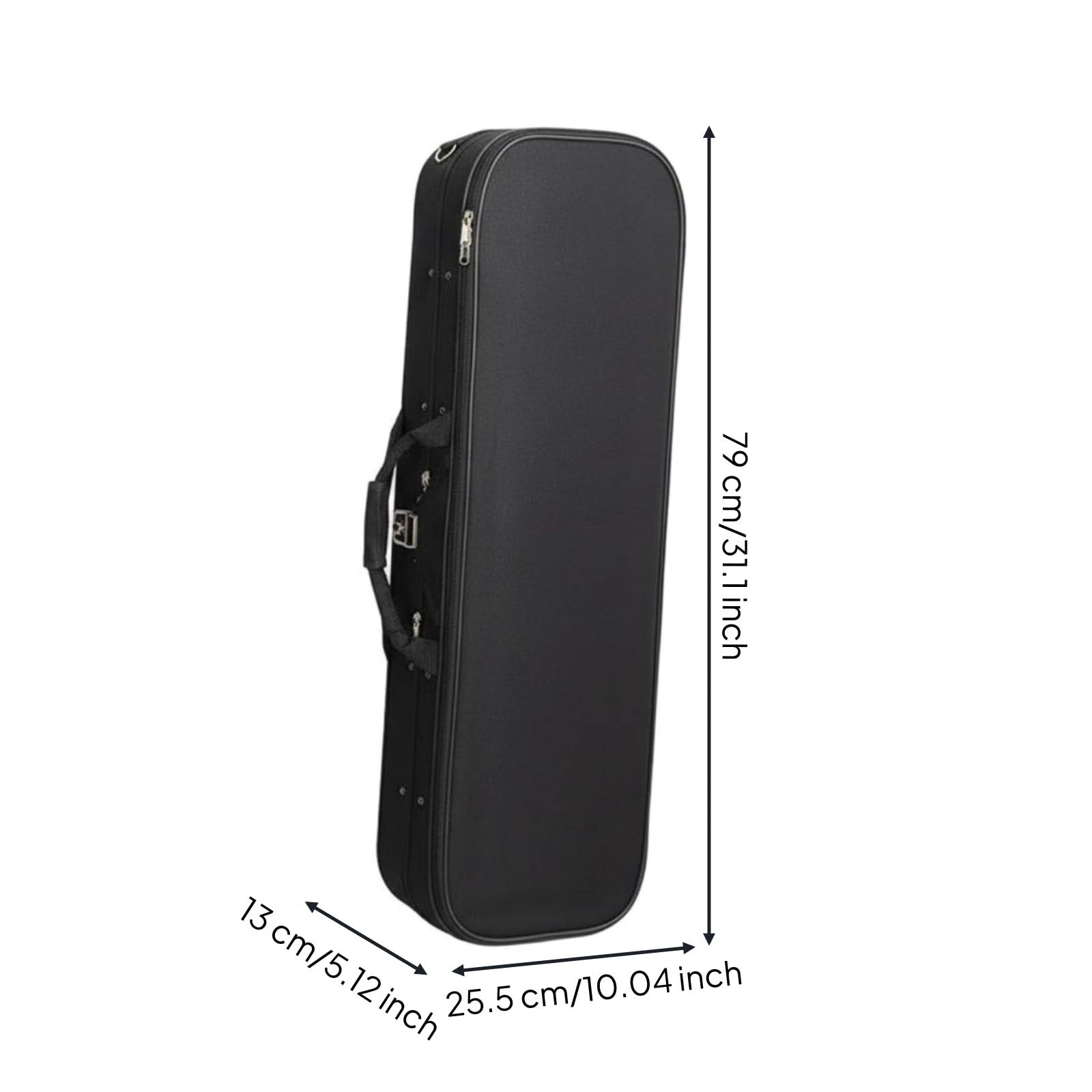 Harilla Estuche Protector para Violín con Interior Absorbente de Golpes Asas Dobles Correa Desmontable y para Partituras Adecuado para Profesionales Hogar Ensayos Musicales, 4/4
