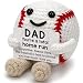 MY-ALVVAYS Best Dad Gifts from Daughter Son, Fathers Day Birthday Gift for Dad Daddy Papa, Softball Appreciation Gift for Men, Cute Crochet Baseball