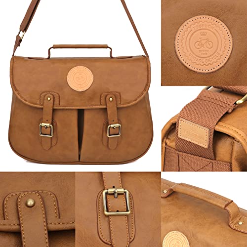 Tourbon Bike Bags For Bicycles Rear Rack Pannier 13-Inch Laptop Shoulder Messenger Bag #TOP3