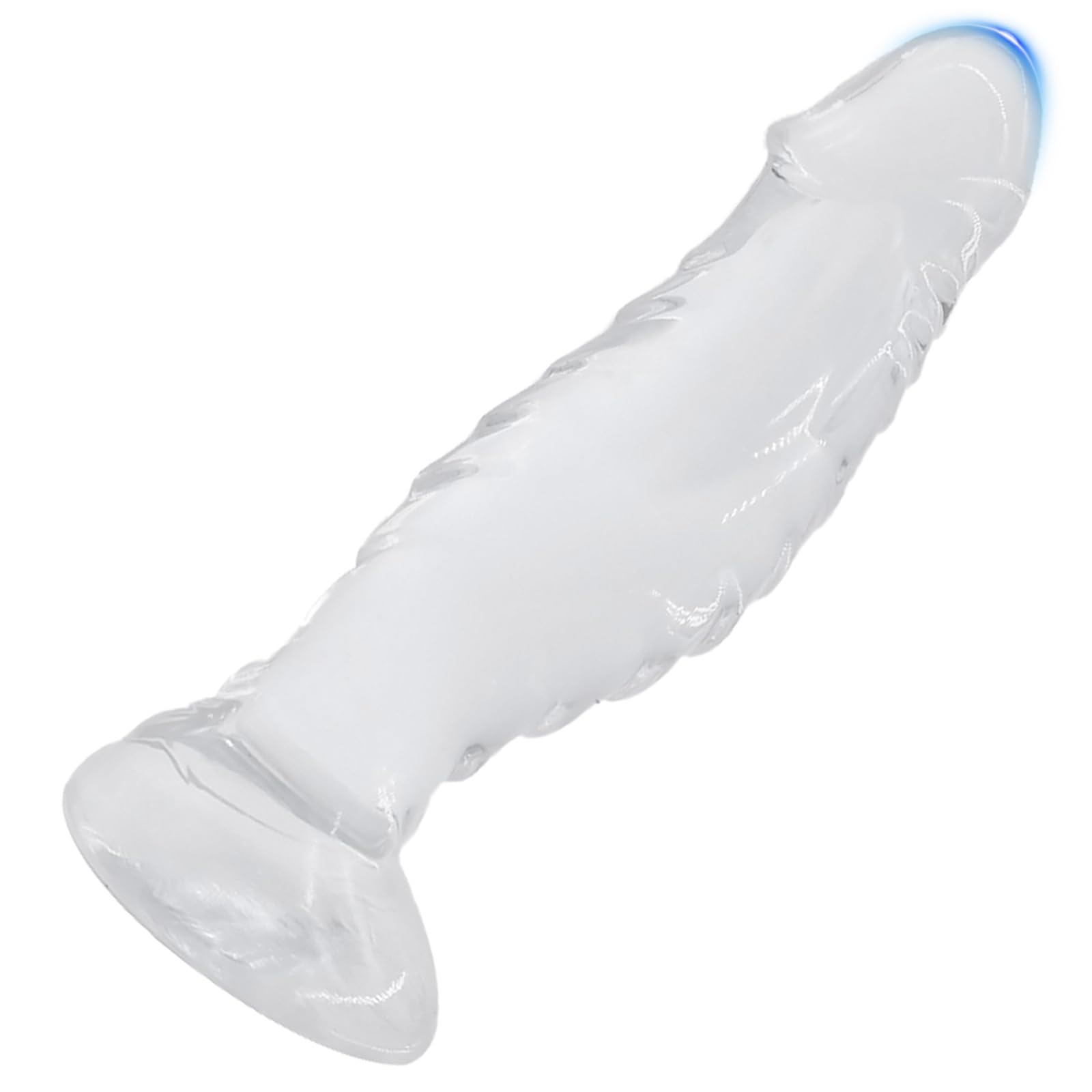 BDSMAGE 22.5CM Dildo anale in silicone trasparente con ventosa potente, dildo anale mostruoso, plug anale, masturbatore perfetto estremamente duro, giocattolo sessuale flirt dong per coppie (L)