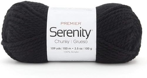 Vista 17 de Premier Yarns Serenity - Sólidos gruesos, acrílico, peso voluminoso, humo, 3.5 onzas, 109 yardas 700-41 Humo