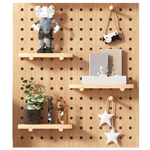 Pegboard Combination Kit, Wood Perforated Board, With Small Wooden Stick For Garage, Wall-mounted Display Peg Board, Storage Rack