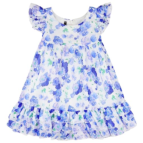 AGQT Baby Mädchen Sommerkleid Elegant Floral Prinzessin Kleid Rüschen...