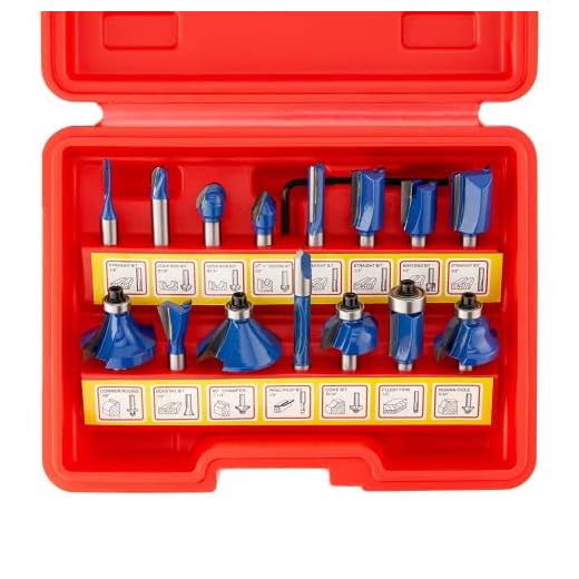 Hiltex 10100 Tungsten Carbide Router Bits | 15-Piece Set
