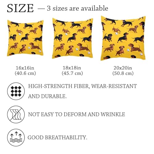 Fundas cojín perro salchicha fútbol americano terciopelo decorativas de 50x50 7
