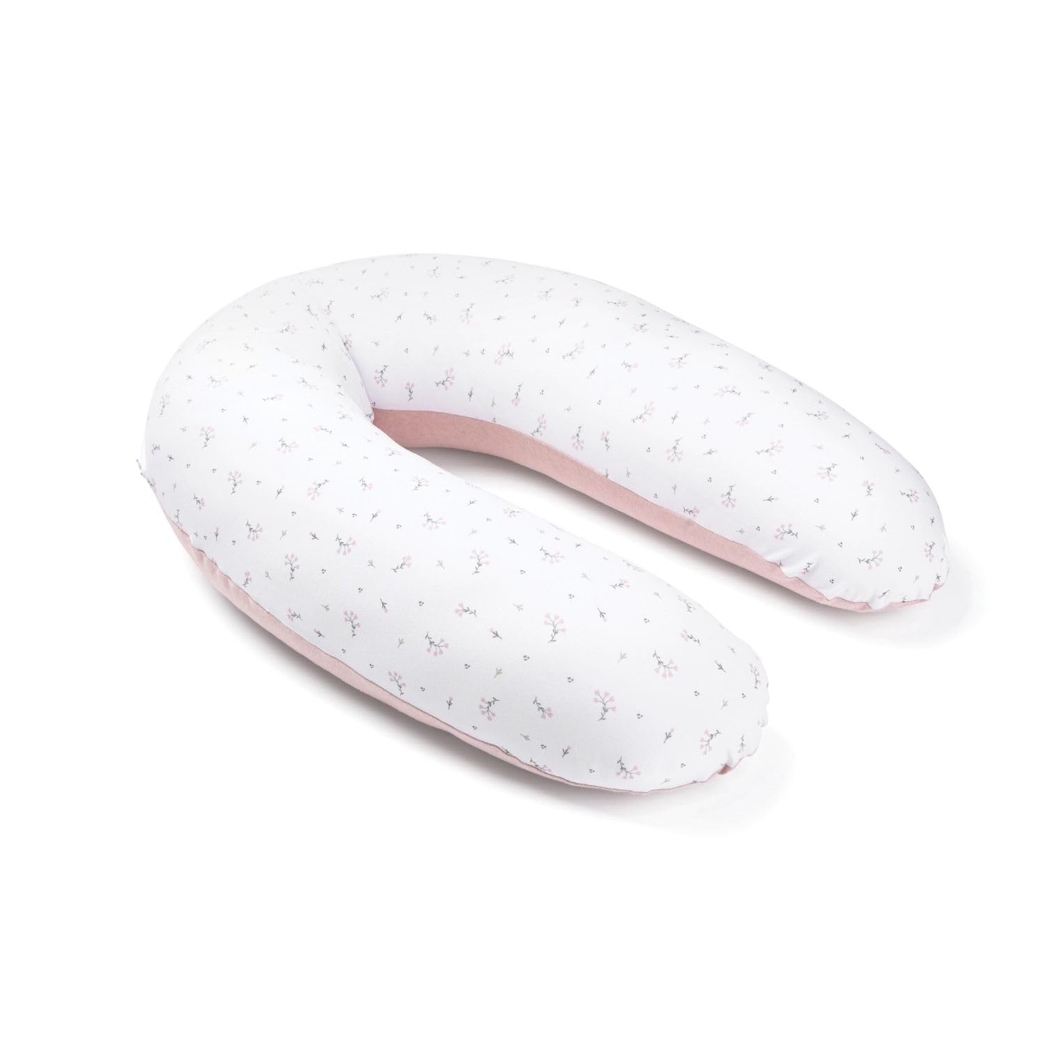 doomoo Coussin de Grossesse & Coussin Allaitement Buddy - Ultra Confort pour Dormir Pendant la Grossesse - Soulage Dos, Jambes et Ventre - Housse Tissu Bio & Oeko-​Tex, Flower Pink