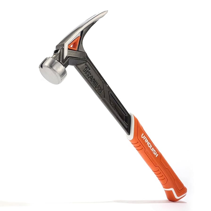 VANQUISH 11oz Titanium Framing Hammer Straight Rip Claw with