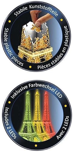 Miniatura 5 de Ravensburger, Torre Eiffel  Edición nocturna  Rompecabezas 3D (216 piezas)