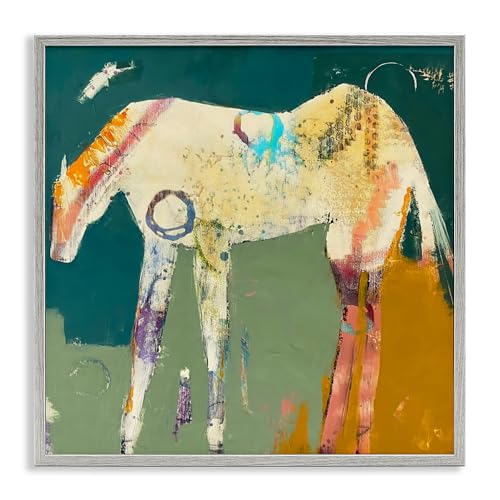 Giclée Into The Mystic Horse pour décorer un salon cosy, cadre Stupell Industries 30 cm