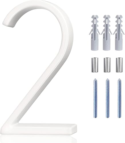 White Modern House Numbers - Números flotantes de metal de 5 pulgadas para exteriores, crea atractivas sombras interesantes, alto brillo número 2