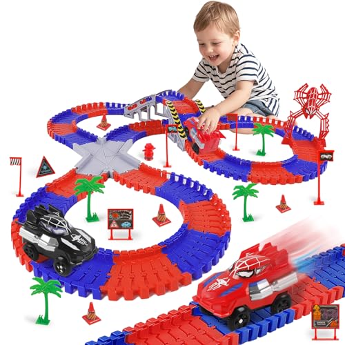 Image of Spider Toys Race Car Track Monster Truck Tracks for Kid Toddler, 212 PCS