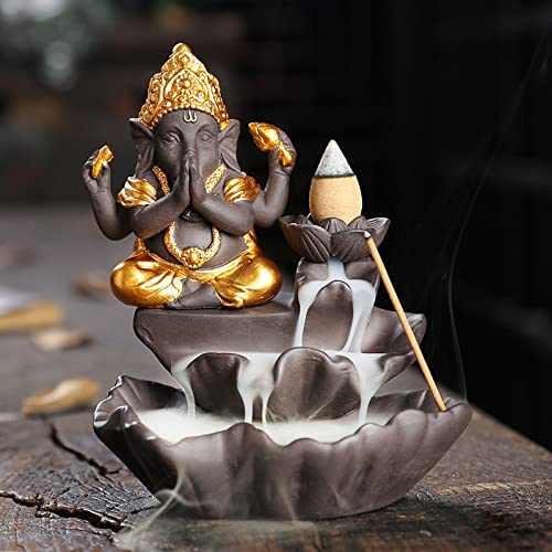 Porte-cône brûleur d'encens Ganesha pour décoration maison et relaxation yoga