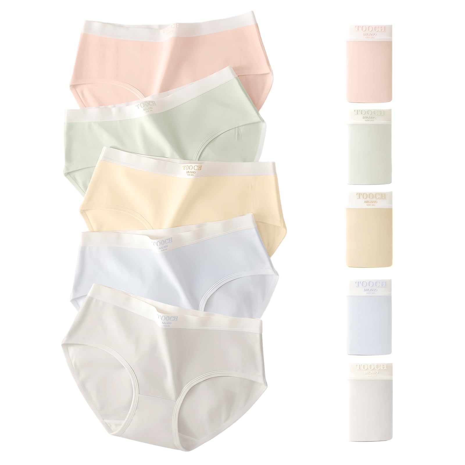 [ジアリメス] ショーツ レディース 綿100％ 5/6枚セット 下着 レディース パンツ 綿 パンティー 女性用 ショーツ 柔らか 締め付けない 吸汗 通気 伸縮性 抗菌 カラー ショーツ 美尻 肌に優し 女性 パンツ (JP, アルファベット, L, 5色)