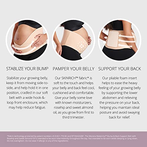 Marena Maternity Bump & Back Support Belt With Rosehip And Sweet Almond Oil, Beige, L #TOP3