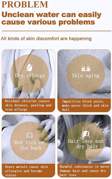 Image of Vitamin C shower filter with Aromatherapy, Filters Contaminants like Free Chlorine, shower filters to remove toxic chemicals, Easy Installation Filtered Shower Water for Skin & Hair Care