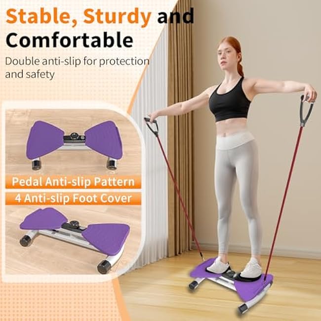 Waist Twisting Machine Fitness Tool with Digital Display, Ab Exercise Twister Board for Core Workout and Slim Waist, Noiseless & 264LBS Capacity Home Gym Equipment for Women Men