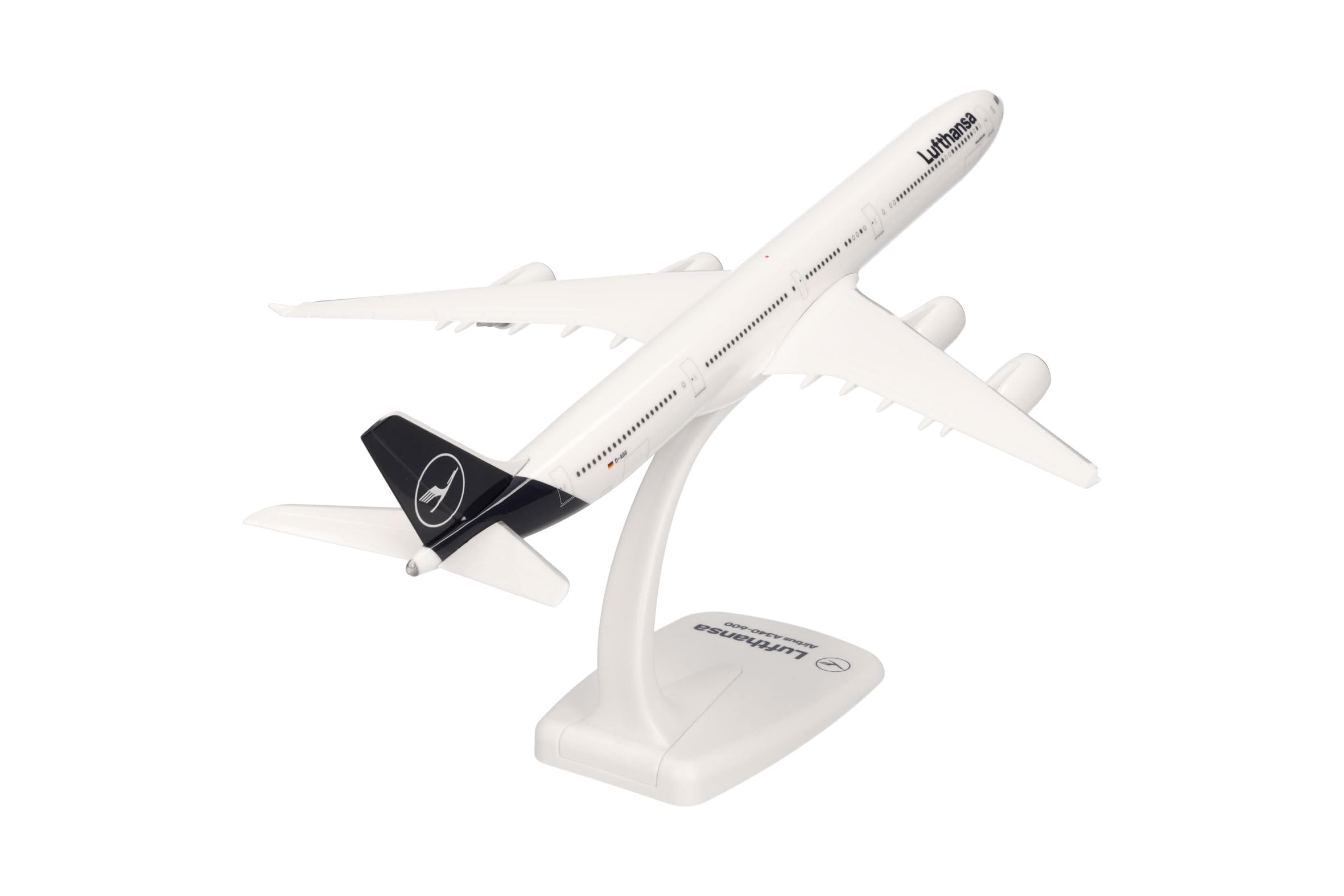 Herpa Snap-Fit airplane model Lufthansa Airbus A340-600 