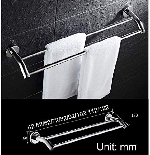 Toallero multifuncional de pared hecho de acero inoxidable para estantes de baño de 102 cm 6