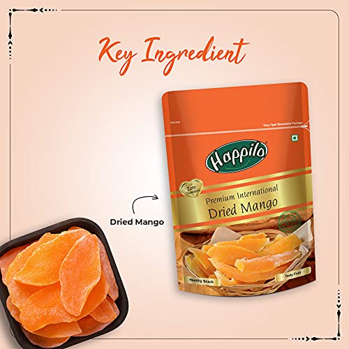Image of Happilo Premium International Dried Mango 200g | Plant Based Protein | Sweet taste of Real Mangoes anytime | 100% Pure & No Artificial Colors, No Preservatives (Pack of 3)