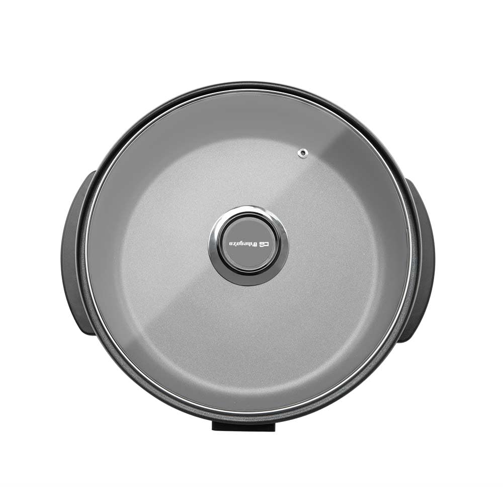 Olla eléctrica Orbegozo PZ 4211, 42 cm, 1500W, Capacidad 6 Litros, Tapa de cristal con asa y válvula de seguridad.