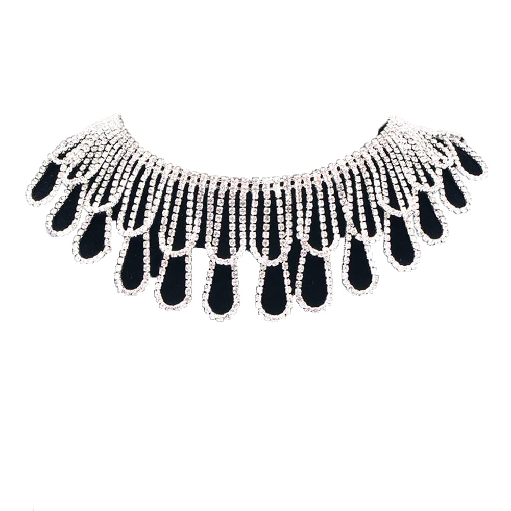 Frange en perles de cristal pour réparer et embellir une robe terne