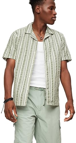 Image of Max Mens Cotton Striped Regular Fit Resort Shirt