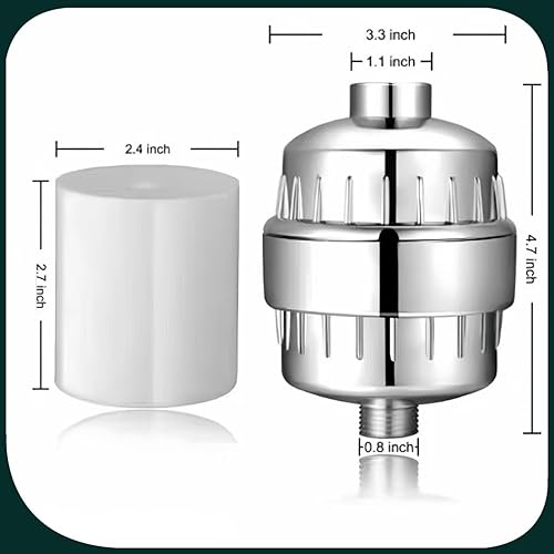 Miniatura 2 de Filtro de cabezal de ducha para agua dura, metales pesados y sedimentos, reduce la piel seca, la caspa y el eccema, mejora la piel, el cabello y las