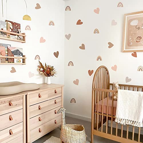 Neukids Boho Heart and Rainbow Children's Wall Stickers Girls Wall Decals Nursery Stickers for Kids Bedrooms Livingroom Kindergarten Window Wall Decor - Image 4