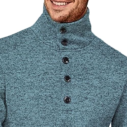 Mens Button Turtleneck Sweater Button Ribbed Turtleneck Sweater for Men Male Lightweight Ribbed Sweaters2
