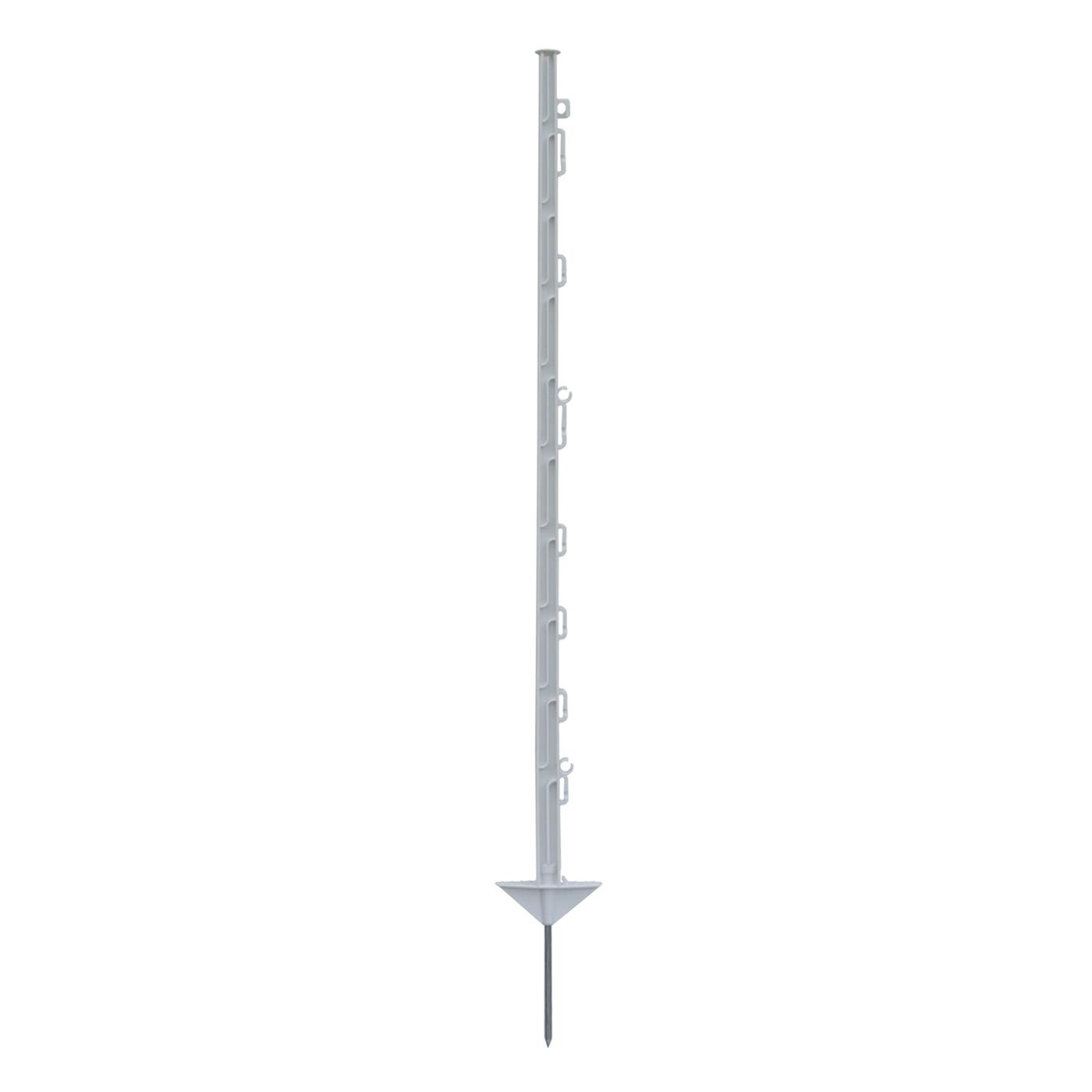 VOSS.farming 20x Kunststoffpfähle, 105cm, 10 Ösen, Weiss