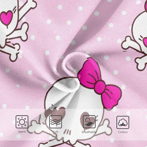 Cute Skulls Pink Girl Panties Cute Toddler Underwear Floral Cotton Animals Undies Kids Briefs 2t3