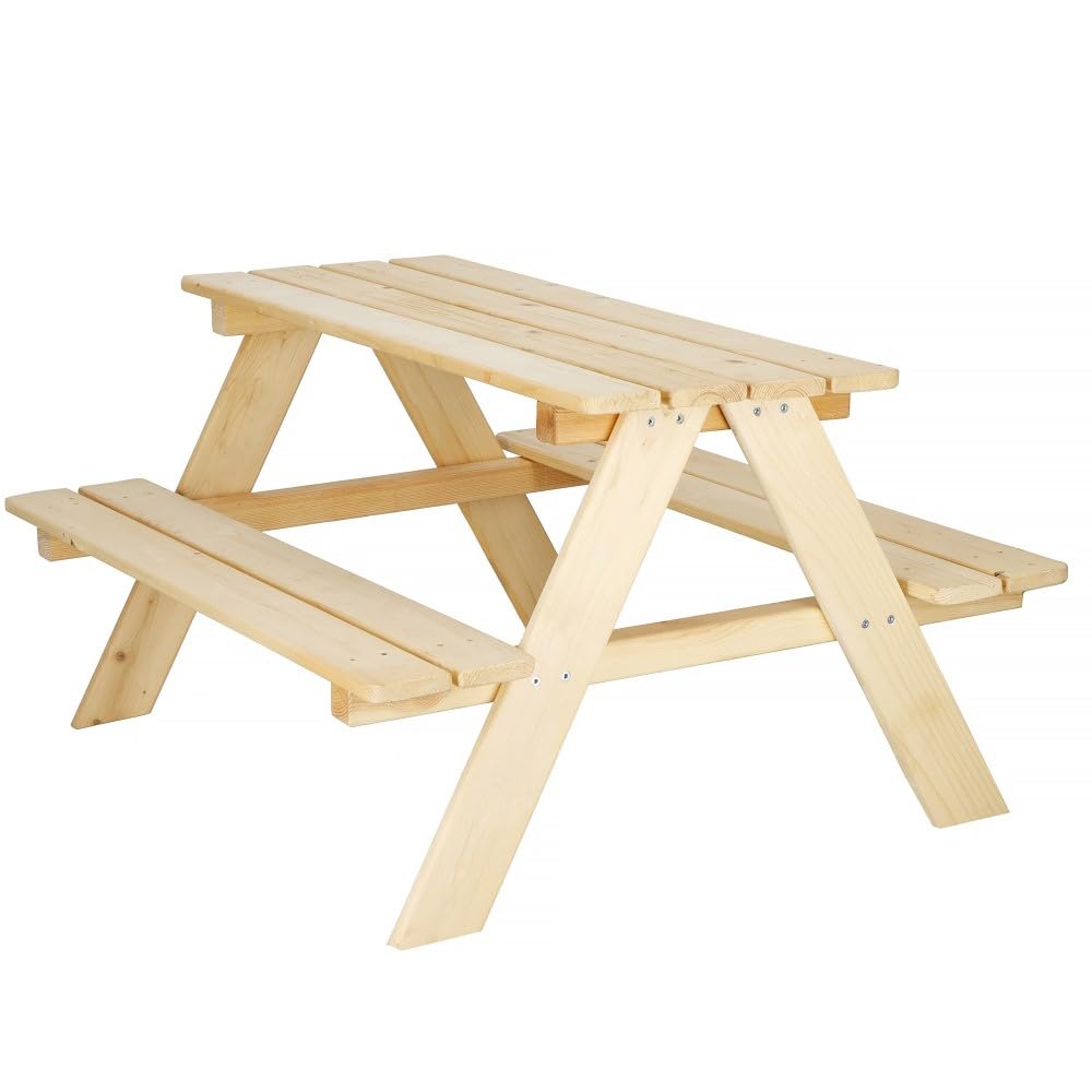 SPRINGOS Tavolo da giardino 2 in 1 Tavolo da picnic per bambini 90 x 79 x 50 cm in legno massiccio Panchina Picnic Tavolo da giardino