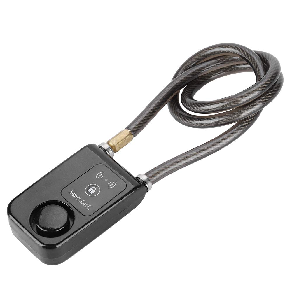 Serrure intelligente Bluetooth sans clé, avec alarme antivol 110db, étanche IP44, pour vélo et moto, câble métallique en plastique ABS, 80cm