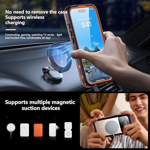 Coque iPhone 17 Pro silicone orange anti-choc et étanche - 4