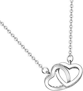 Colar de coração com pingente de coração coração coração coração coração joia para esposas, namoradas, mulheres e meninas