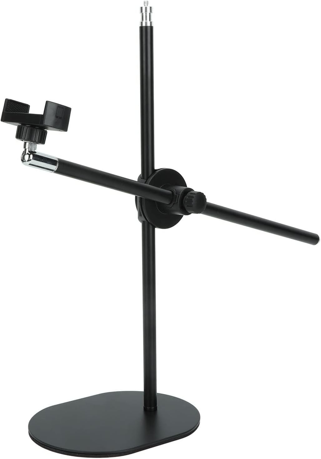 Overhead Phone Mount, Video Recording Multiangle Adjustable Telescopic Soft Cushion Arm Cellphone Holder Tabletop Live Stream Clamp Stand