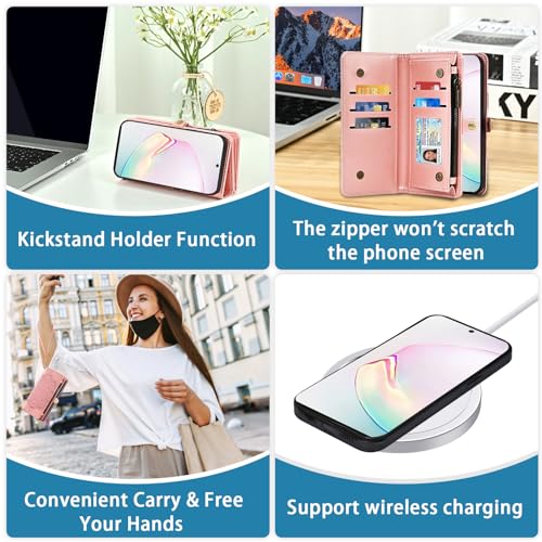 Coque Samsung Note 10 Plus portefeuille fermeture éclair étui porte-carte Note10+ - 6