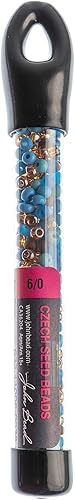 Miniatura 86 de John Bead Czech Glass Seed Beads 6/0 Ruby Silver Lined Beads for Jewelry Making Crafts, 23g Vial