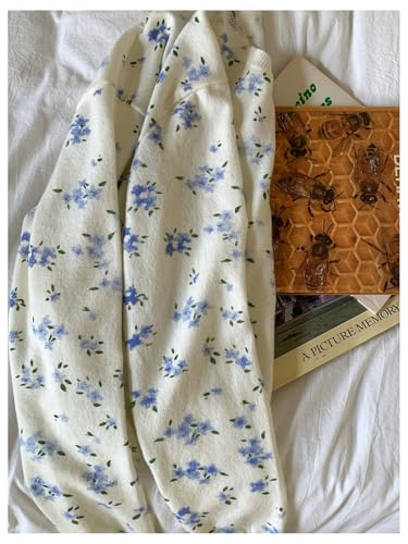 Women's Ditsy Floral Button Up Cardigans Long Sleeve Knit Lightweight Sweaters Outwear3