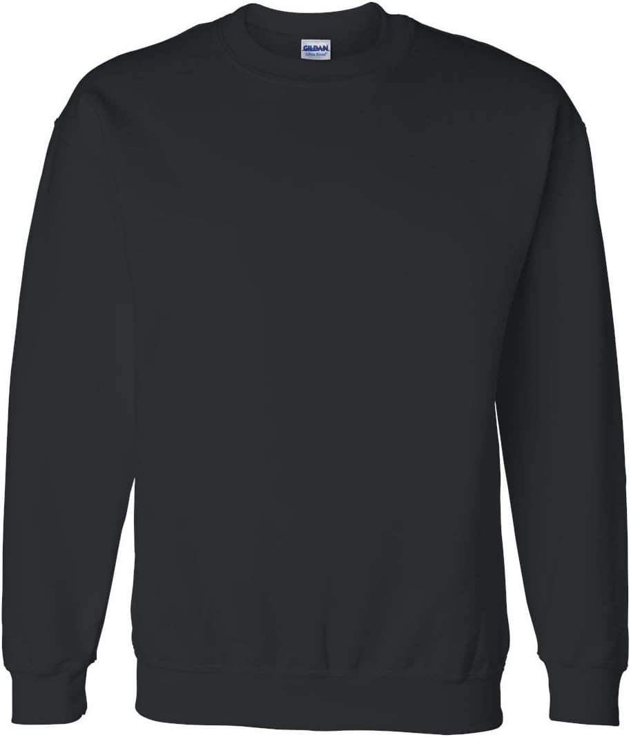 9.3 oz. 50/50 Fleece Crew (G120) Black, M (Pack of 12)