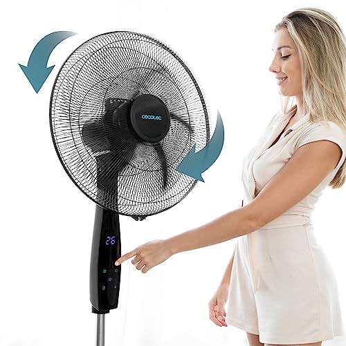 Cecotec Ventilador de Pie con Mando a Distancia y Temporizador EnergySilence 620 MaxFlow Smart. 70 W, 18 Pulgadas (45 cm), 6 Aspas, Motor Cobre, 3 Velocidades, Oscilación 75º, Pantalla LED - imagen 6