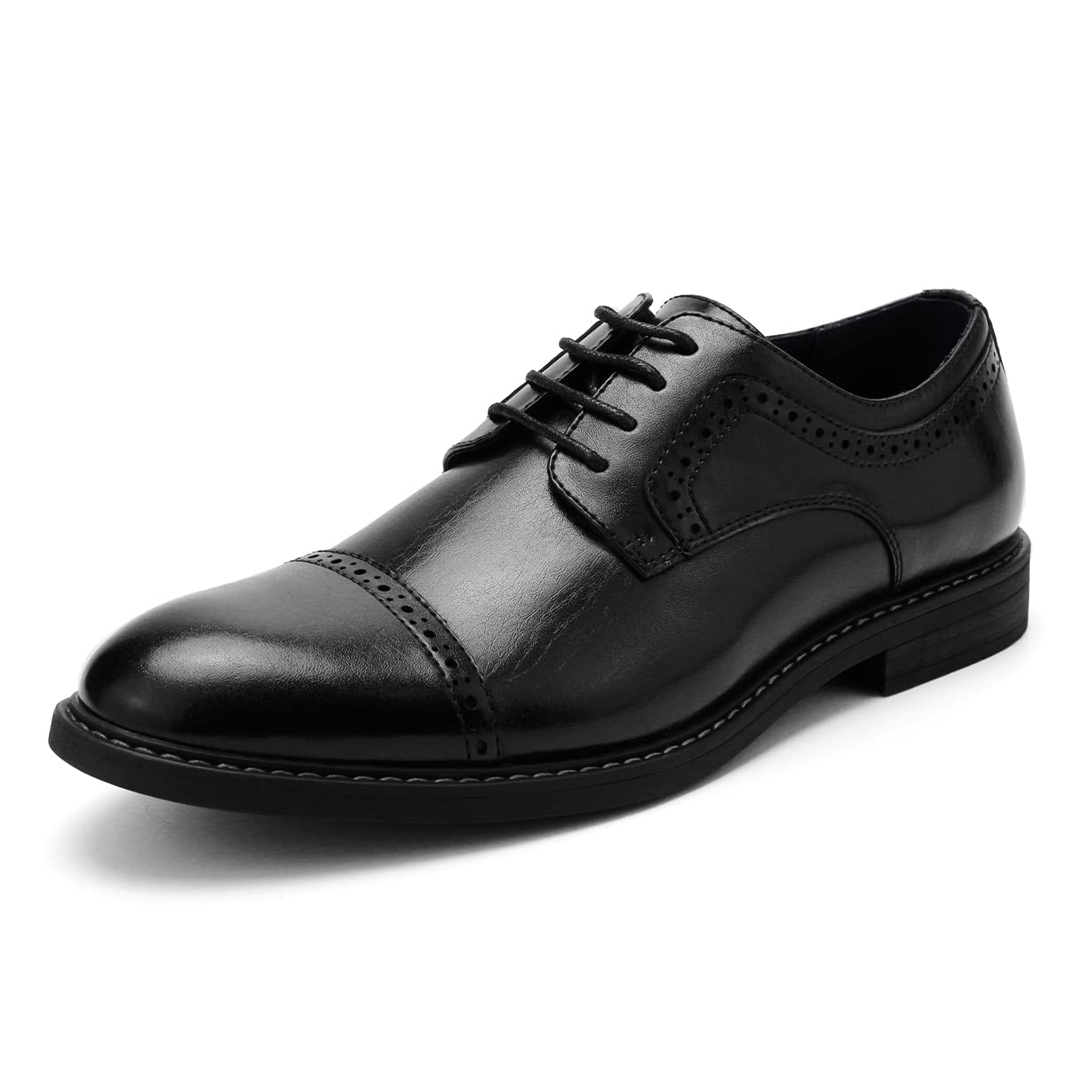 Temeshu Men's Oxfords Lace Up Casual Dress Shoes Classic Formal Modern Business Shoes DS08