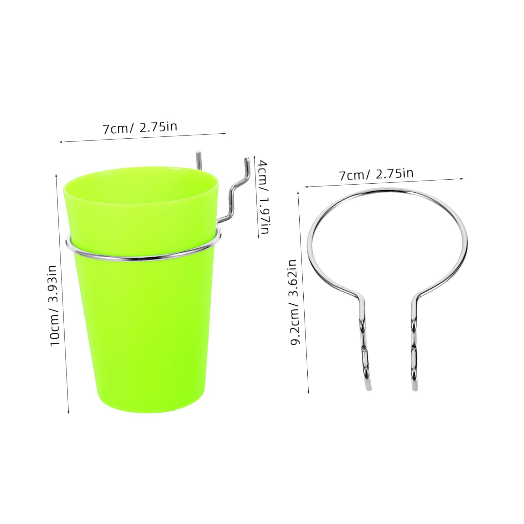 HEALLILY 6pcs Round Pegboard Cup Hooks Organizer Accessories for Office Craft Art Supplies Retail Display Tools