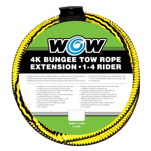 WOW Sports Bungee Tow Rope Extension, Stretches up to 5 Feet, 19-5030